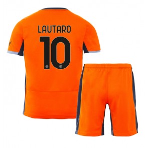 Inter Milan Lautaro Martinez #10 Tredjeställ Barn 2023-24 Kortärmad (+ Korta byxor)